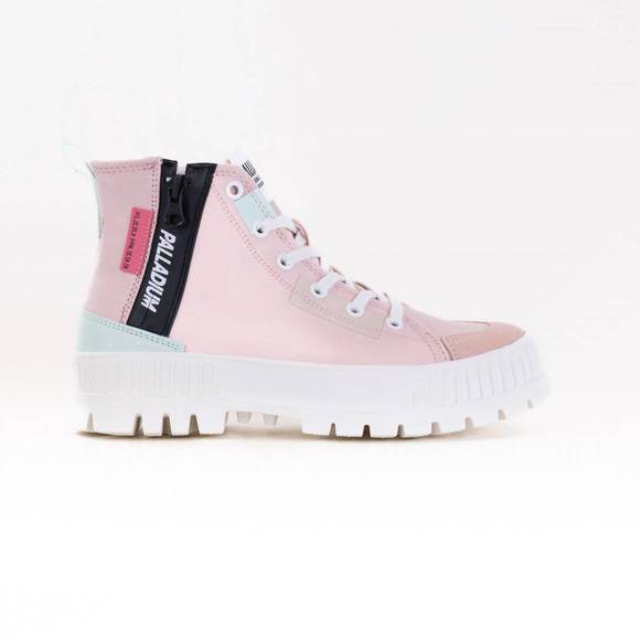 NEW PALLADIUM women's pallashock backzip 2 sneaker in nature pink - Picture 1 of 6